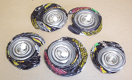 Sample Cans - Aerosol Can Crushers - EVAC JR - Beacon Aerosol Can Recycling and Disposal System