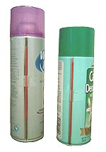 Aerosol Can Manufacturing - Horizontal Extension Tube Taper tapes extension tubes to cans while in horizontal position. Beacon Aerosol Can Production