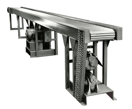 Candy Making Equipment - Cooling Conveyor cools and straightens candy sticks. Beacon Candy Production Machines
