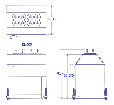 Footprint - Candy Making Equipment - Rope Cutter sizes candy rope. Beacon Candy Production Machines